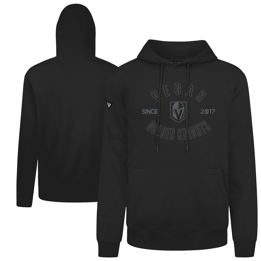 Men's Levelwear Black Vegas Golden Knights Podium Abyssal Pullover Hoodie