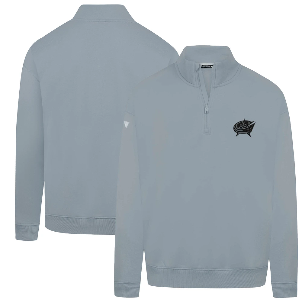 Men's Levelwear Gray Columbus Blue Jackets Murray Nightfall Quarter-Zip Jacket