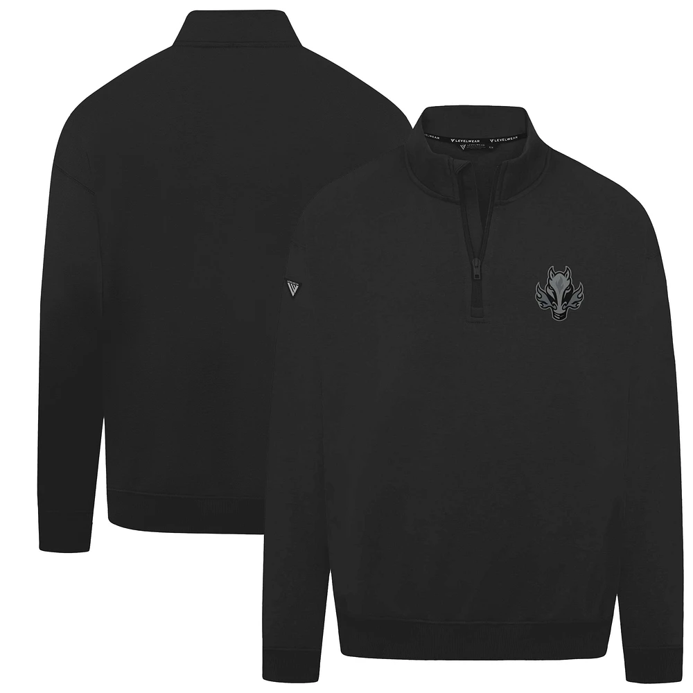 Men's Levelwear Black Calgary Flames Murray Nightfall Quarter-Zip Jacket