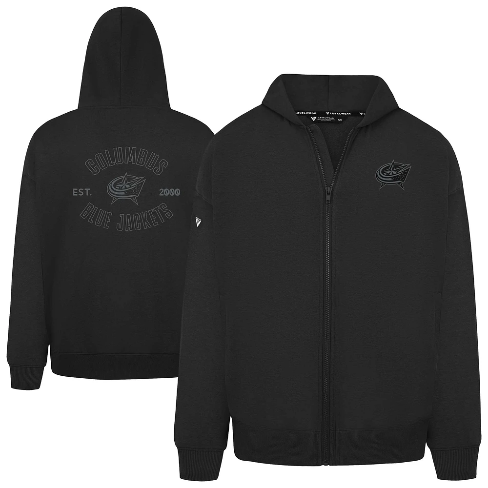 Men's Levelwear Columbus Blue Jackets Uphill Abyssal Full-Zip Hoodie