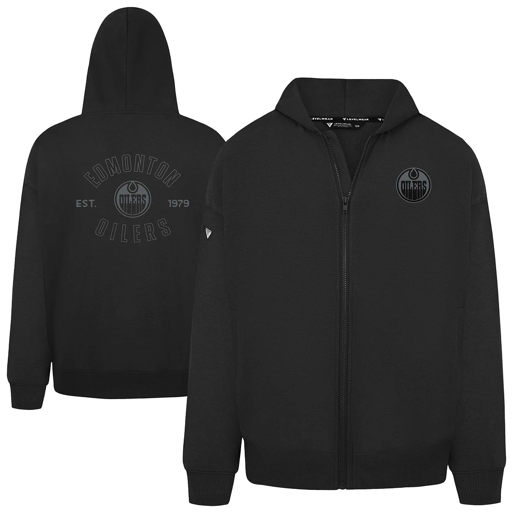 Men's Levelwear Edmonton Oilers Uphill Abyssal Full-Zip Hoodie