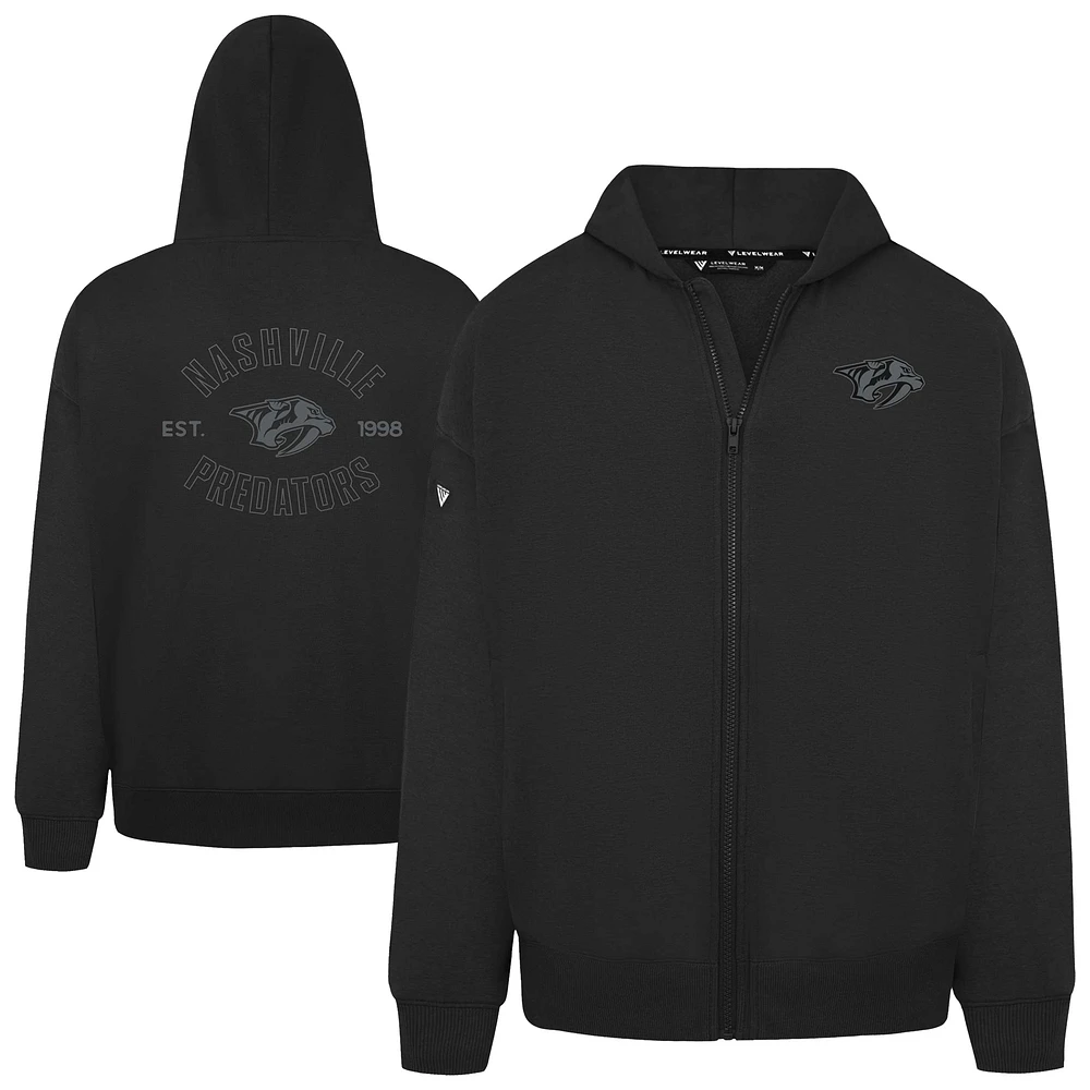 Men's Levelwear Nashville Predators Uphill Abyssal Full-Zip Hoodie