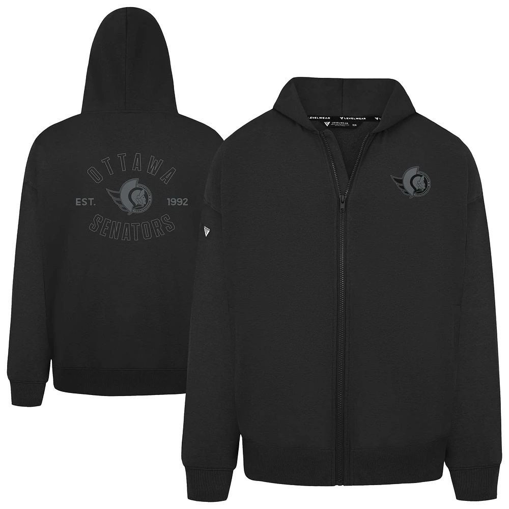 Men's Levelwear Ottawa Senators Uphill Abyssal Full-Zip Hoodie
