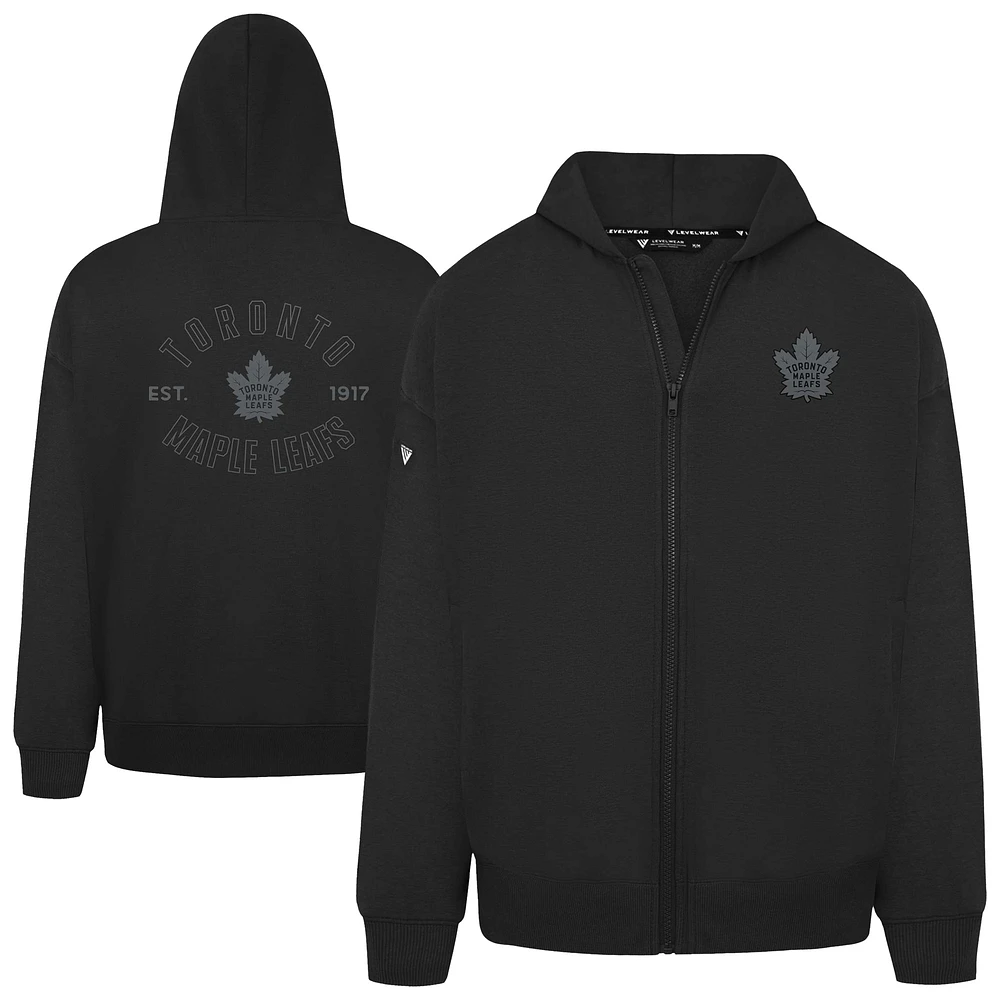 Men's Levelwear Toronto Maple Leafs Uphill Abyssal Full-Zip Hoodie