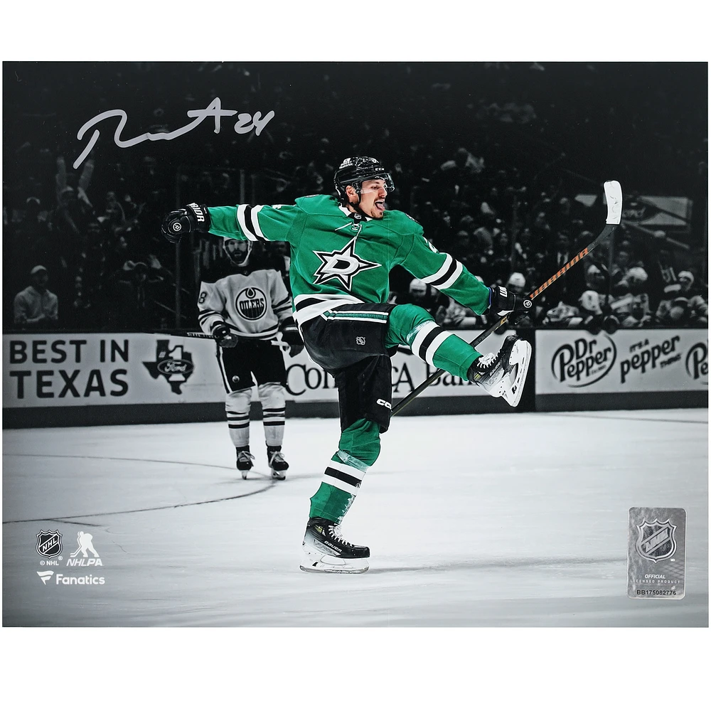 Roope Hintz Dallas Stars Autographed 8" x 10" Green Jersey Celebration Photograph