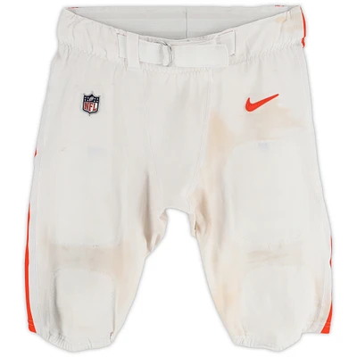Dalvin Tomlinson Cleveland Browns Game-Used White Nike Pants vs. New Orleans Saints on November 17, 2024