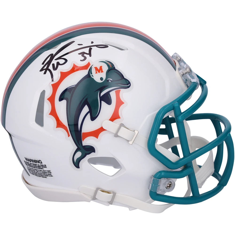 Ricky Williams Miami Dolphins Autographed Riddell 1997-2012 Throwback Speed Mini Helmet
