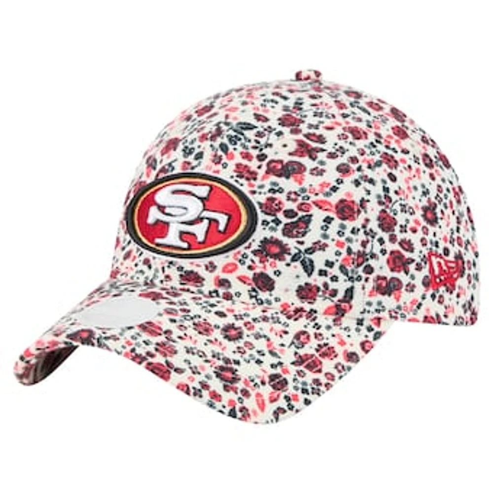 Women's New Era Cream San Francisco 49ers Ditzy 9TWENTY Adjustable Hat