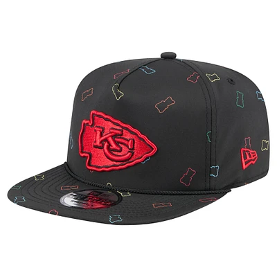 Men's New Era Black Kansas City Chiefs Gummy Golfer Snapback Hat