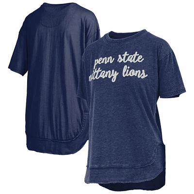 Women's Pressbox Navy Penn State Nittany Lions Poncho T-Shirt