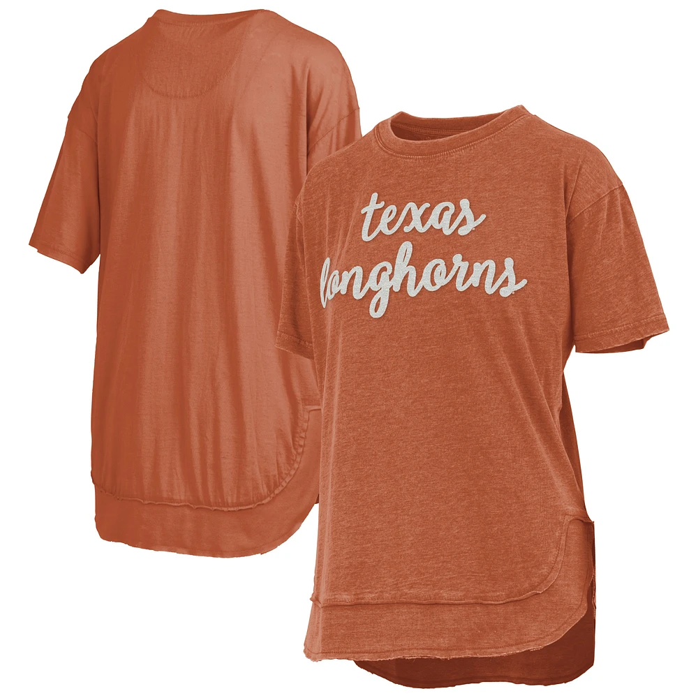 Women's Pressbox Burnt Orange Texas Longhorns Poncho T-Shirt