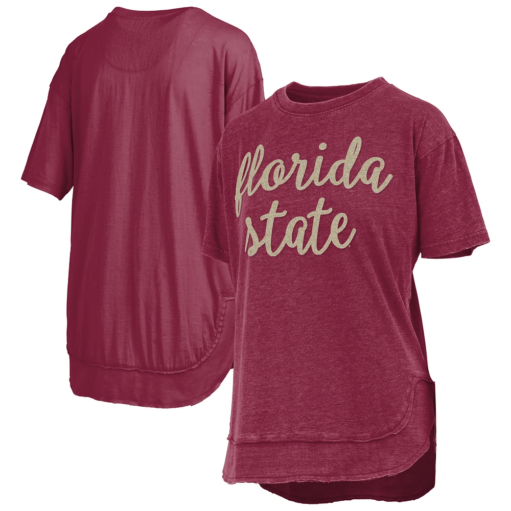 Women's Pressbox Garnet Florida State Seminoles Poncho T-Shirt