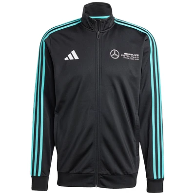 Men's adidas Black Mercedes-AMG Petronas F1 Team Fan Wear DNA Alphaskin Full-Zip Track Jacket