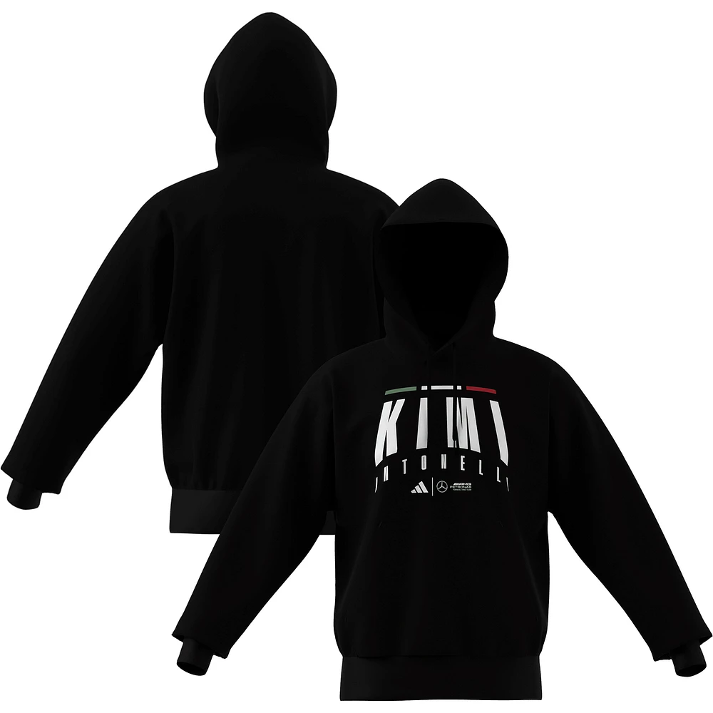 Men's adidas Kimi Antonelli Black Mercedes-AMG Petronas F1 Team Driver Wear Pullover Hoodie