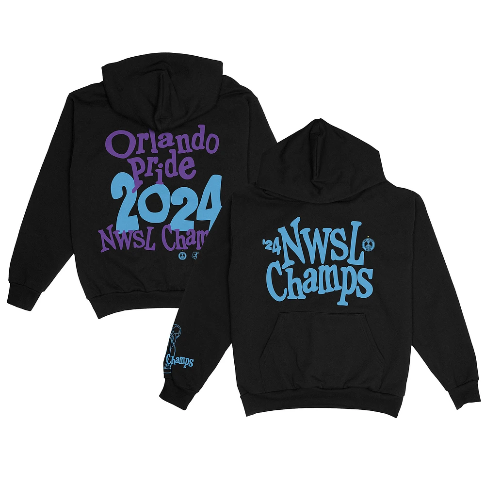 Unisex Playa Society Black Orlando Pride 2024 NWSL Champions Pullover Hoodie