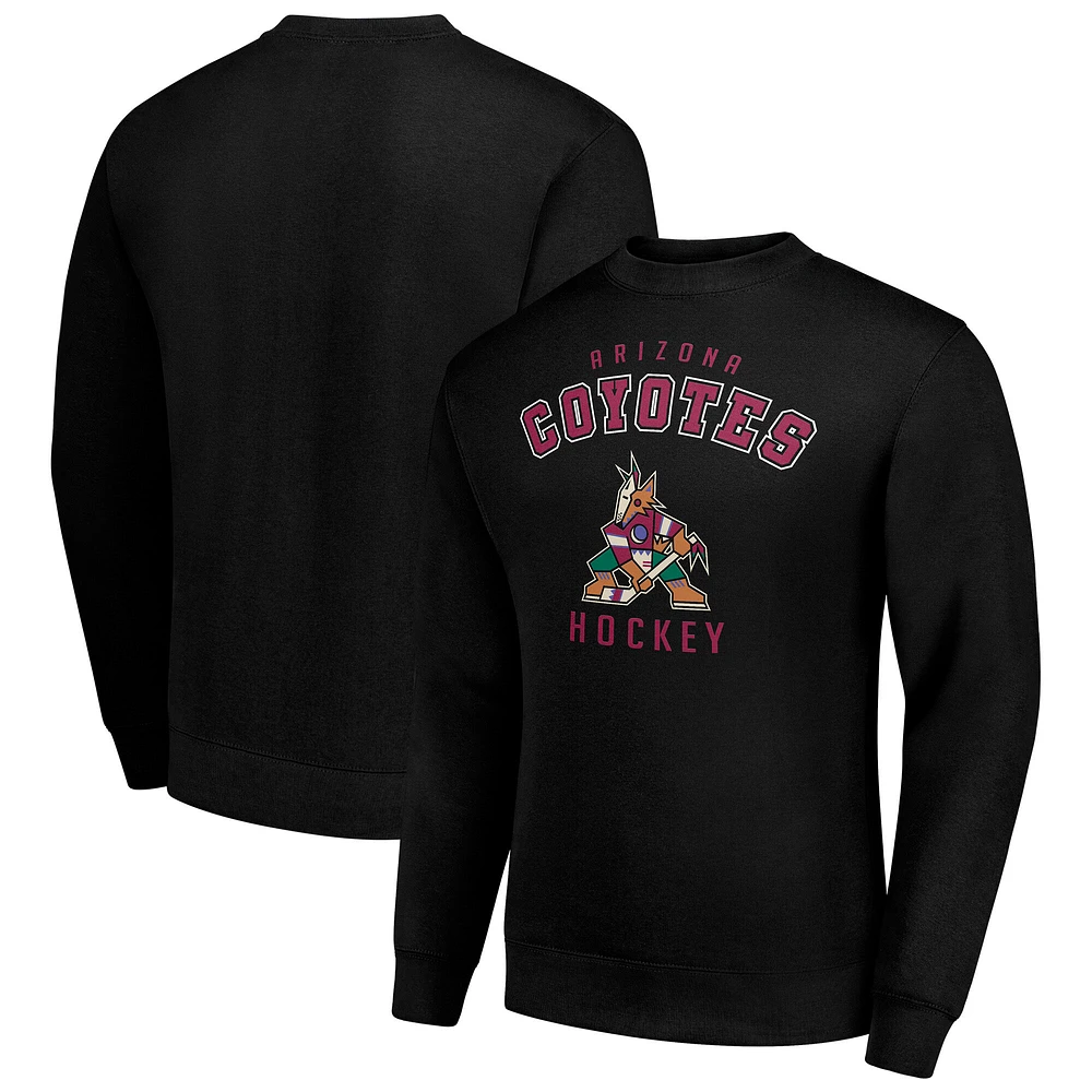 Men's Starter Arizona Coyotes Team Logo Fleece Pullover Sweatshirt