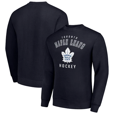 Men's Starter Navy Toronto Maple Leafs Team Logo Fleece Pullover Sweatshirt