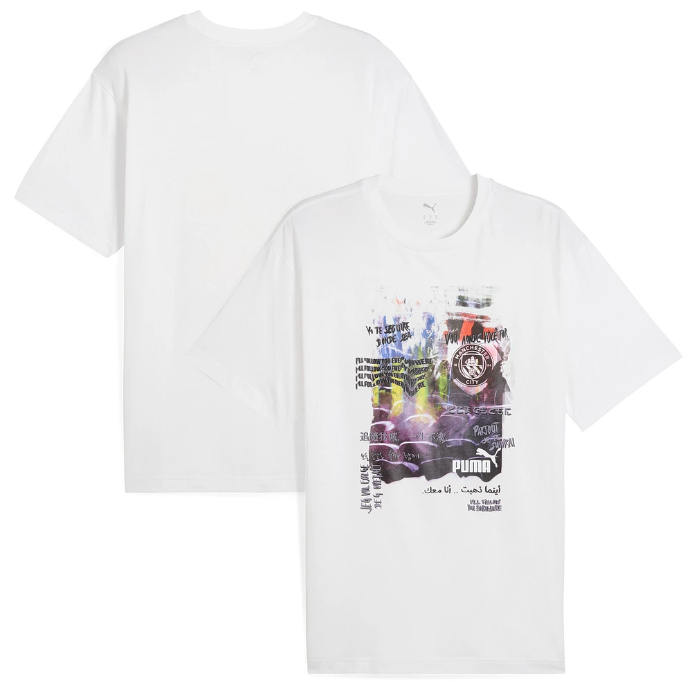 Men's Puma White Manchester City ftblNRGY+ T-Shirt