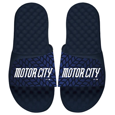 Youth ISlide Navy Detroit Tigers 2024 City Connect Slide Sandals