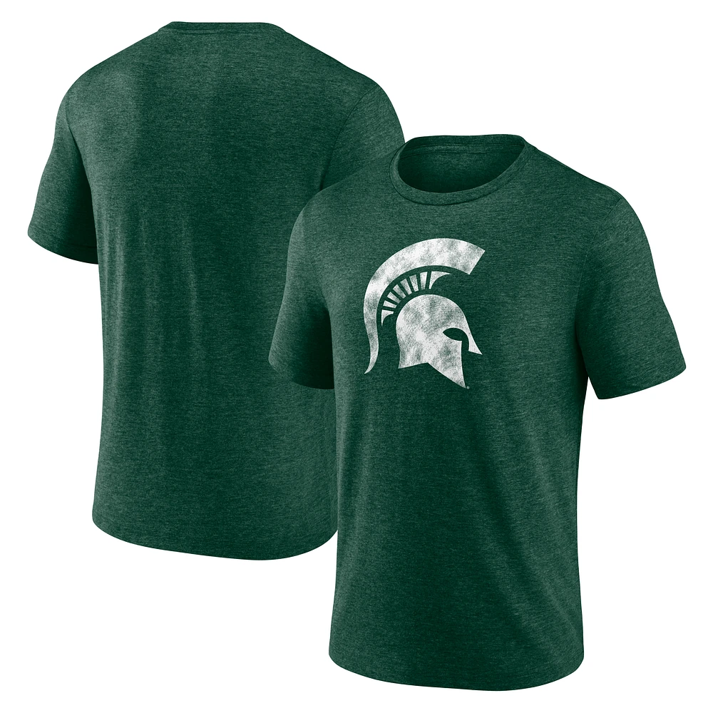 Men's Green Michigan State Spartans Classic Primary Tri-Blend T-Shirt