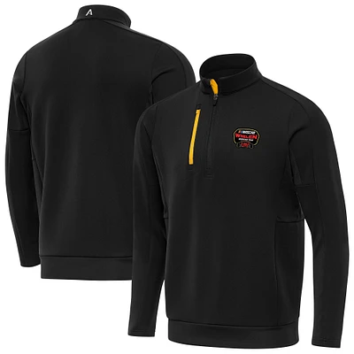 Men's Antigua Black Whelen Modified Tour Merchandise Generation Quarter-Zip Top