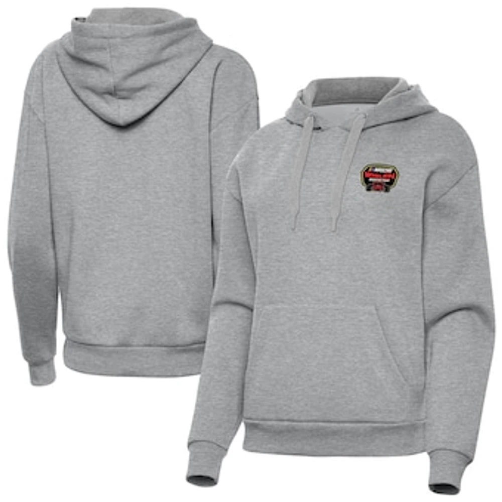 Women's Antigua Heather Gray Whelen Modified Tour Merchandise Victory Pullover Hoodie