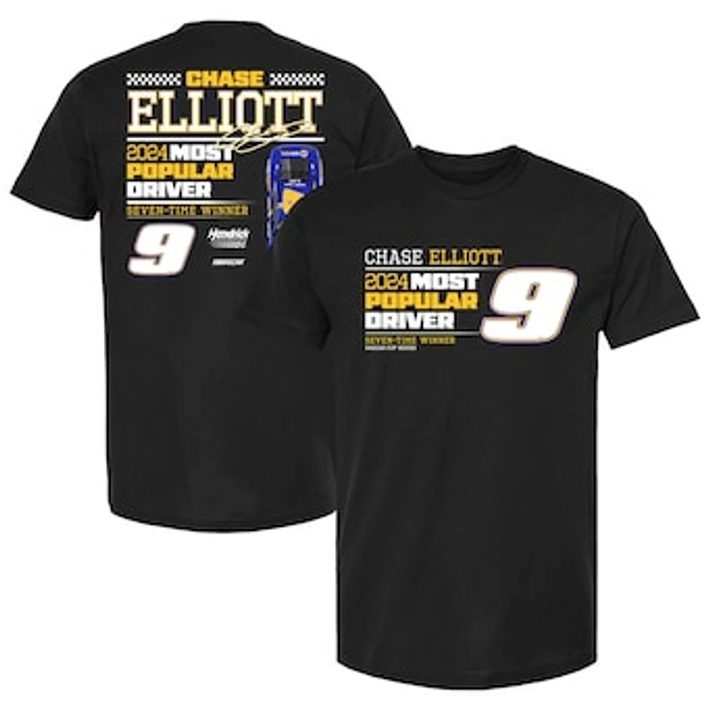 Men's Hendrick Motorsports Team Collection Black Chase Elliott 2024 Most Popular Driver T-Shirt
