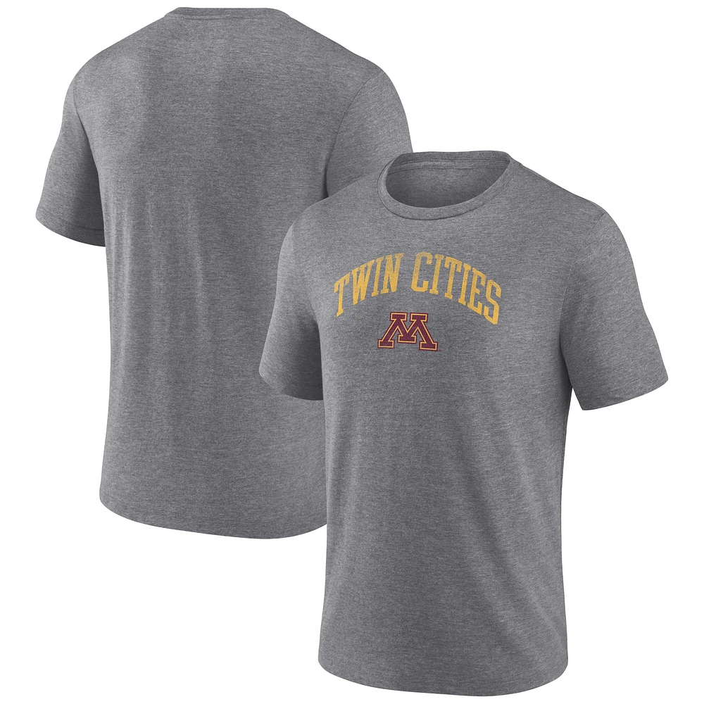 Men's Heather Gray Minnesota Golden Gophers Arched City Tri-Blend T-Shirt