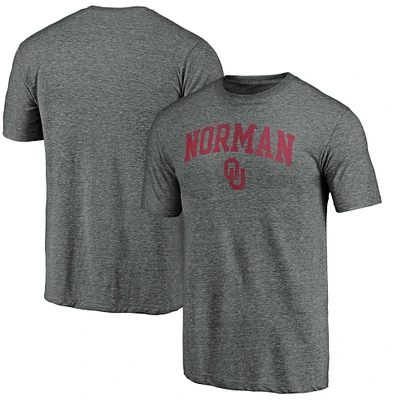 Men's Heather Gray Oklahoma Sooners Arched City Tri-Blend T-Shirt