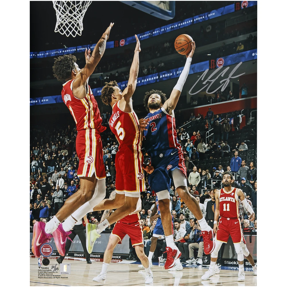 Cade Cunningham Detroit Pistons Autographed 16" x 20" Game Winner vs. Atlanta Hawks Photograph