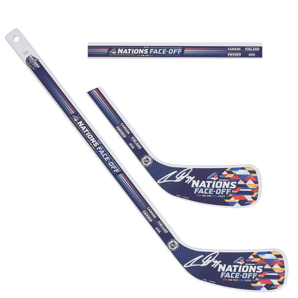 Auston Matthews Toronto Maple Leafs Autographed 4 Nations Face-Off Mini Wood Stick