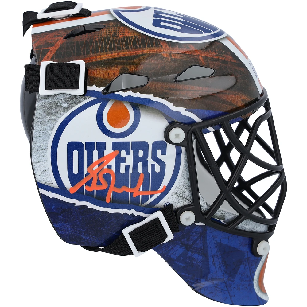Grant Fuhr Edmonton Oilers Autographed Mini Goalie Mask