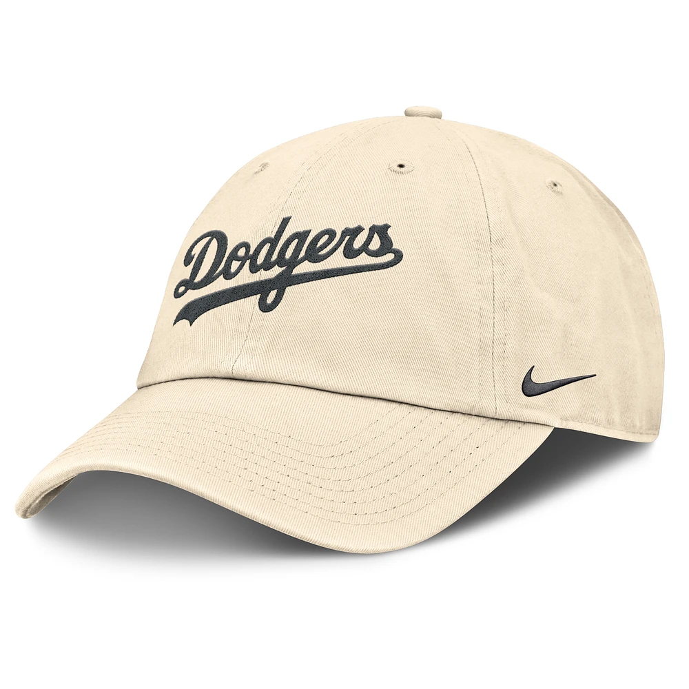 Men's Nike Natural Los Angeles Dodgers Camo Pack Club Adjustable Hat