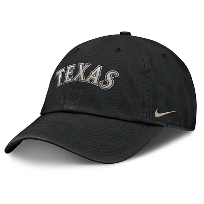 Men's Nike Black Texas Rangers Camo Pack Club Adjustable Hat