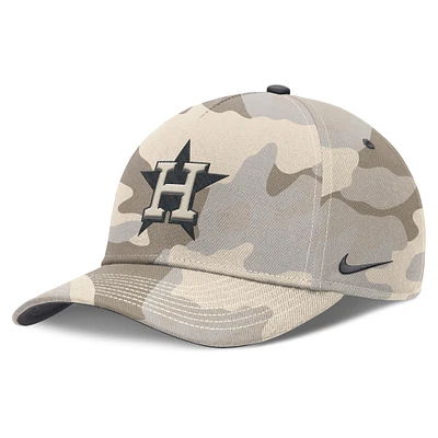 Men's Nike Natural Houston Astros Camo Pack Rise Adjustable Hat
