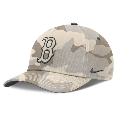 Men's Nike Natural Boston Red Sox Camo Pack Rise Adjustable Hat