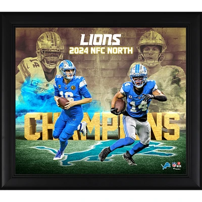 Detroit Lions 2024 NFC North Division Champions Framed 15" x 17" Collage