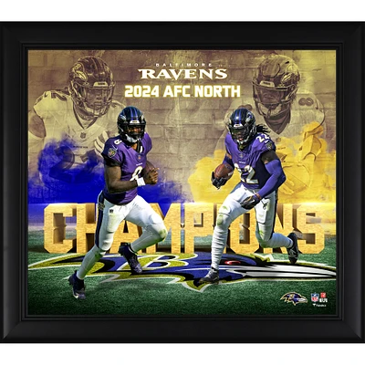 Baltimore Ravens 2024 AFC North Division Champions Framed 15" x 17" Collage