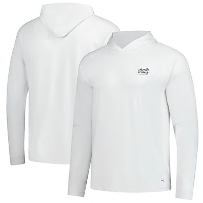 Men's Puma White The Charles Schwab Challenge You-V Raglan Pullover Hoodie
