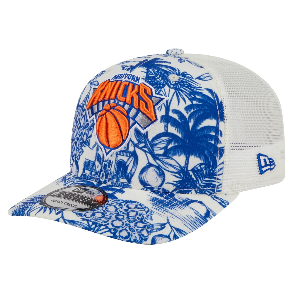 Men's New Era White New York Knicks Lemon Tree 9SEVENTY Adjustable Hat