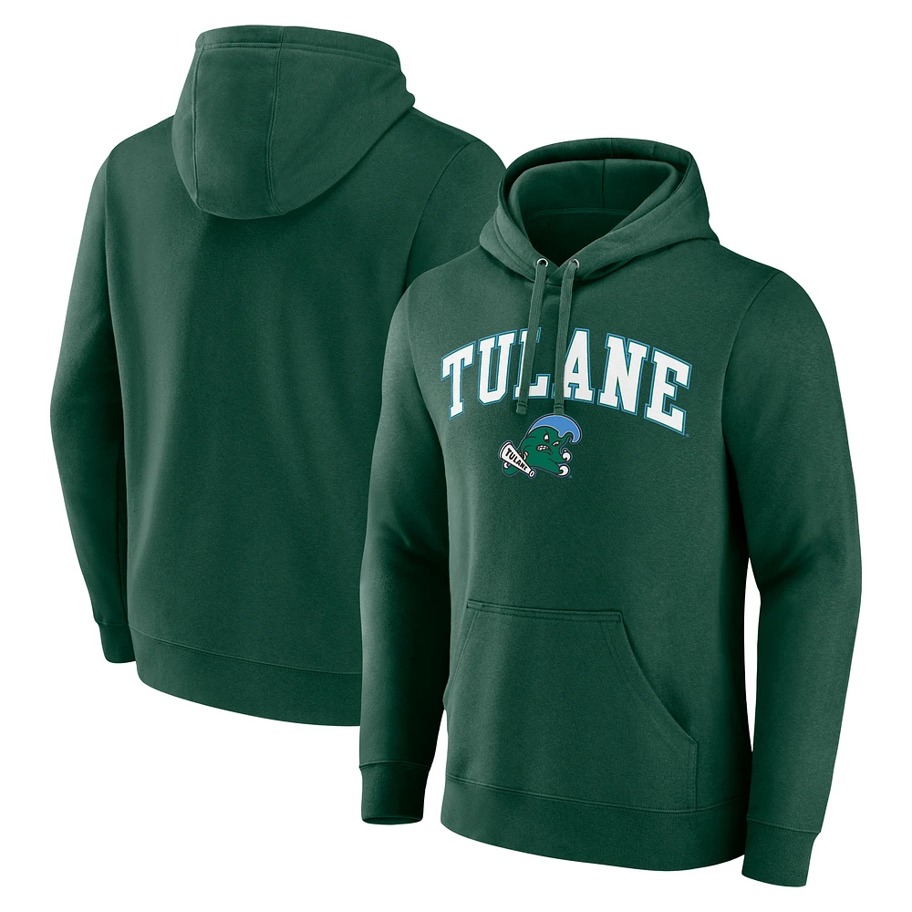 Men's Green Tulane Green Wave Campus Pullover Hoodie