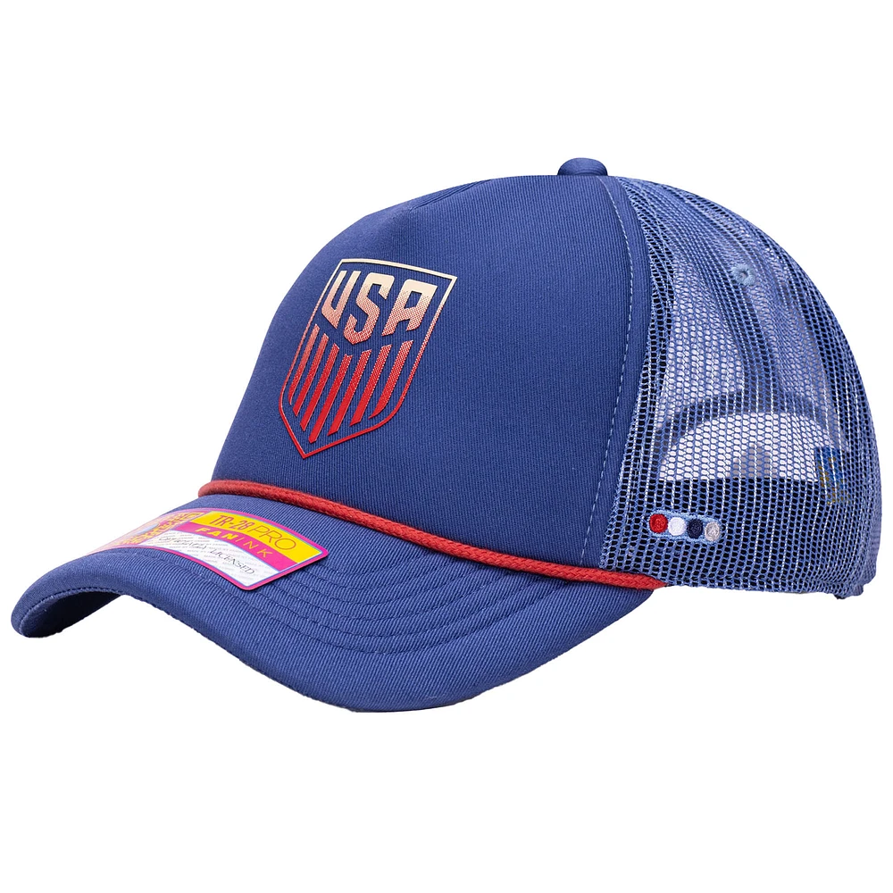 Men's Fan Ink Blue USMNT Atmosphere Adjustable Trucker Hat