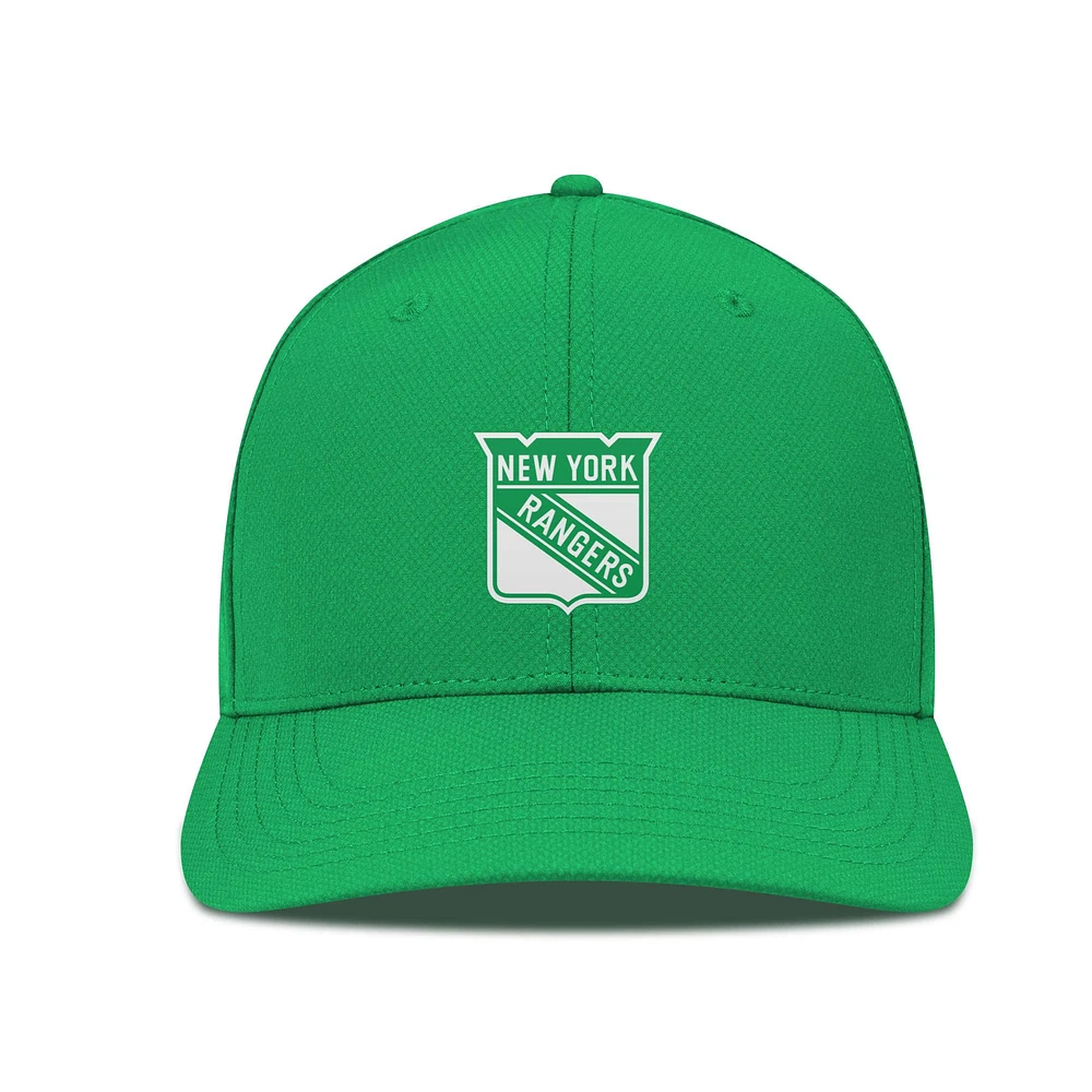 Men's Levelwear Kelly Green New York Rangers Patch Rise St. Patrick's Day Flex Hat