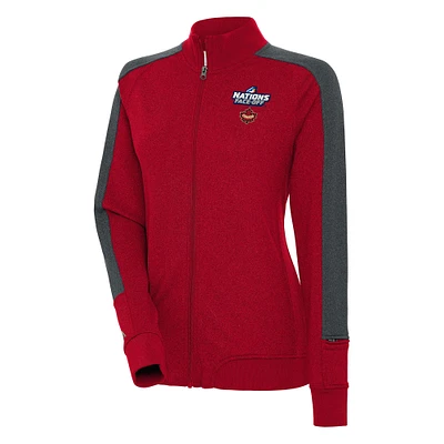 Women's Antigua Red Hockey Canada 2025 4 Nations Face Off Strike Full-Zip Track Jacket