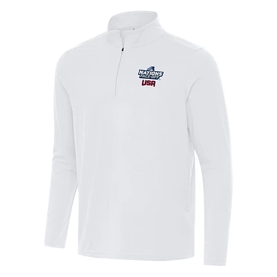 Men's Antigua USA Hockey 2025 4 Nations Face Off Intent Quarter-Zip Top