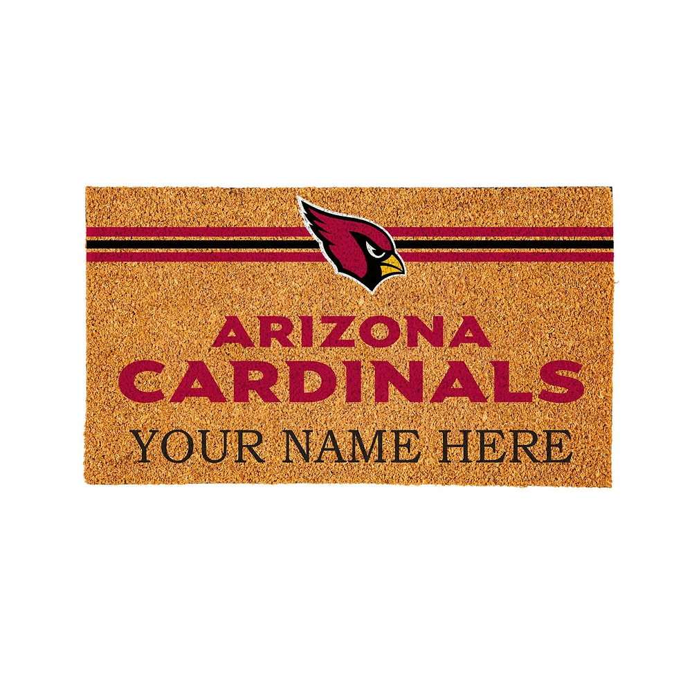 Arizona Cardinals 28" x 16" Personalized Team Logo Outdoor Coir Mat