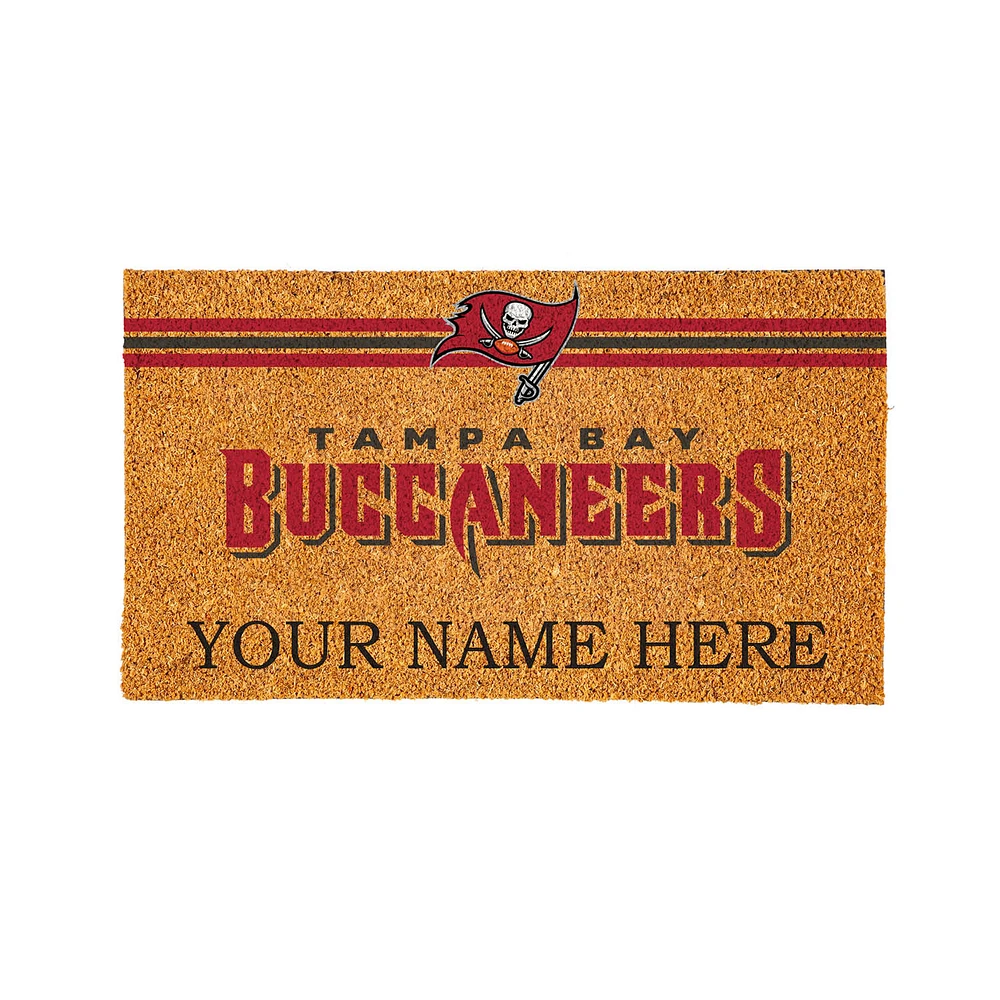 Tampa Bay Buccaneers 28" x 16" Personalized Team Logo Outdoor Coir Mat