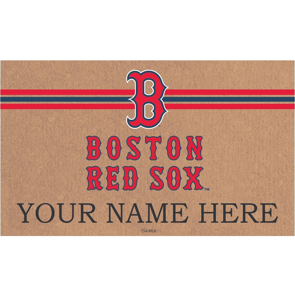 Boston Red Sox 28" x 16" Personalized Team Logo Outdoor Coir Mat