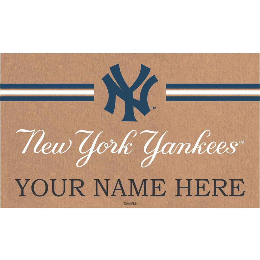 New York Yankees 28" x 16" Personalized Team Logo Outdoor Coir Mat