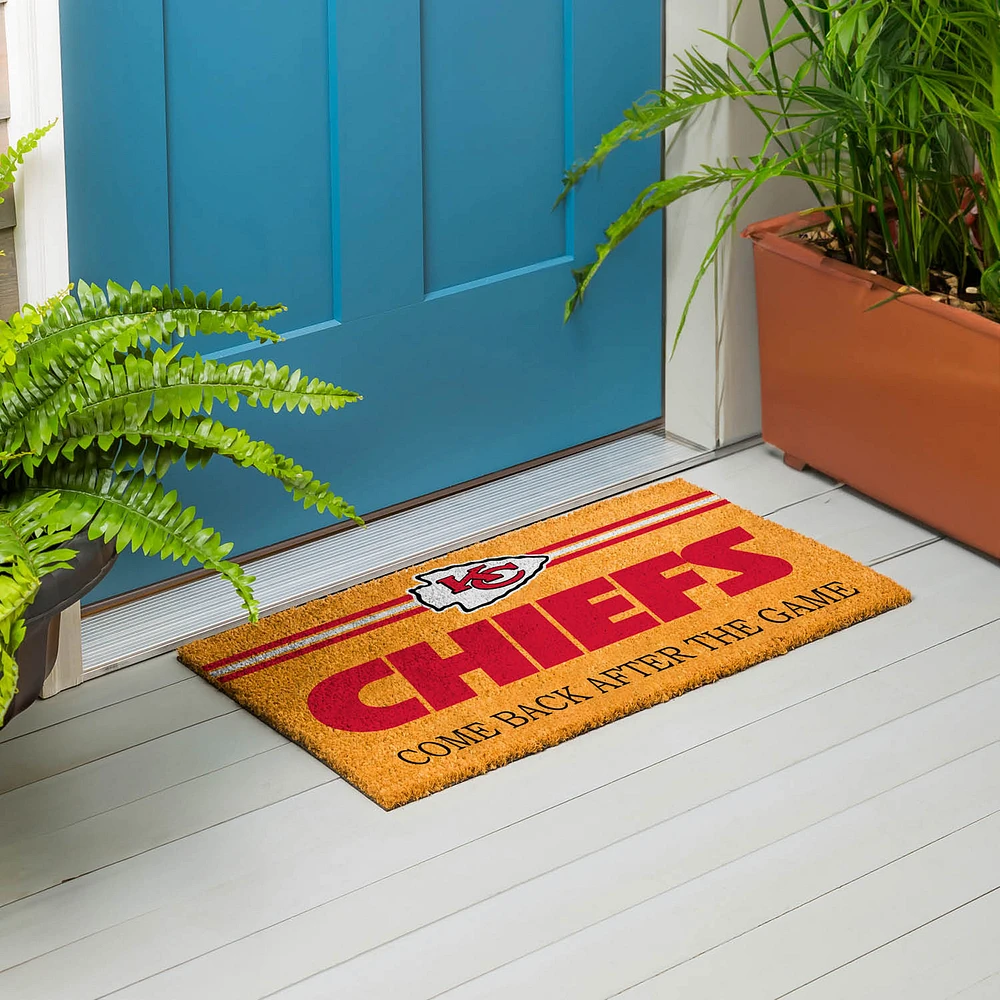 Kansas City Chiefs 28" x 16" Personalized Team Logo Outdoor Coir Mat
